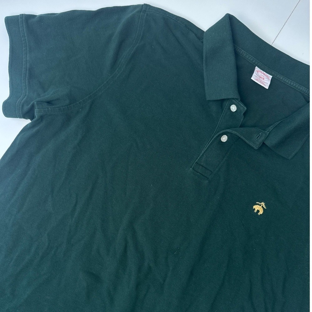 Brooks Brothers Mens XXL Forest Green Performance Polo Shirt 1818 Original Fit